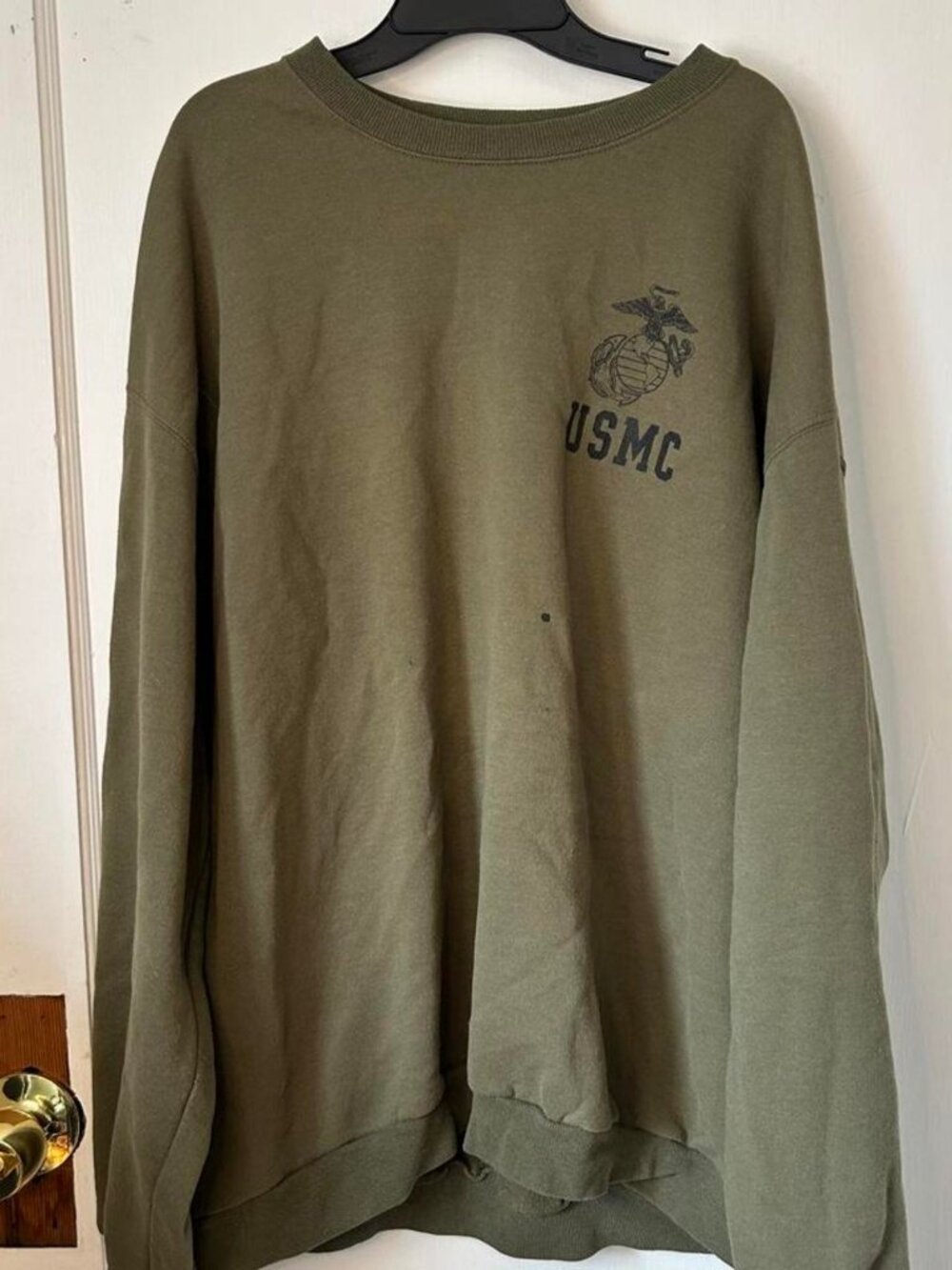 USMC olive green crewneck sweatshirt